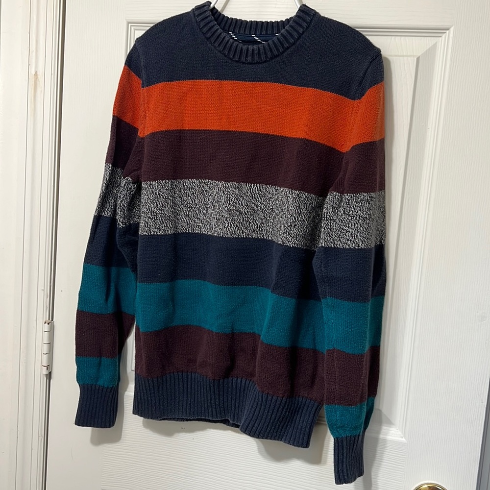 Lands’ End Drifter Men’s Striped Sweater Size Small, 34-36